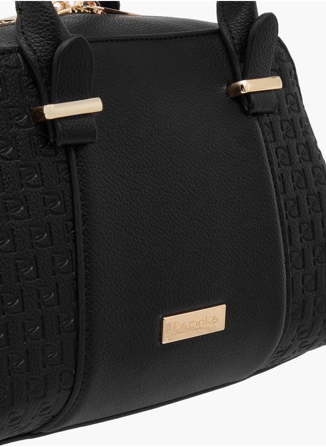 buy-paprika-women-s-monogram-embossed-tote-bag-with-double-handles-and-detachable-strap_7lw