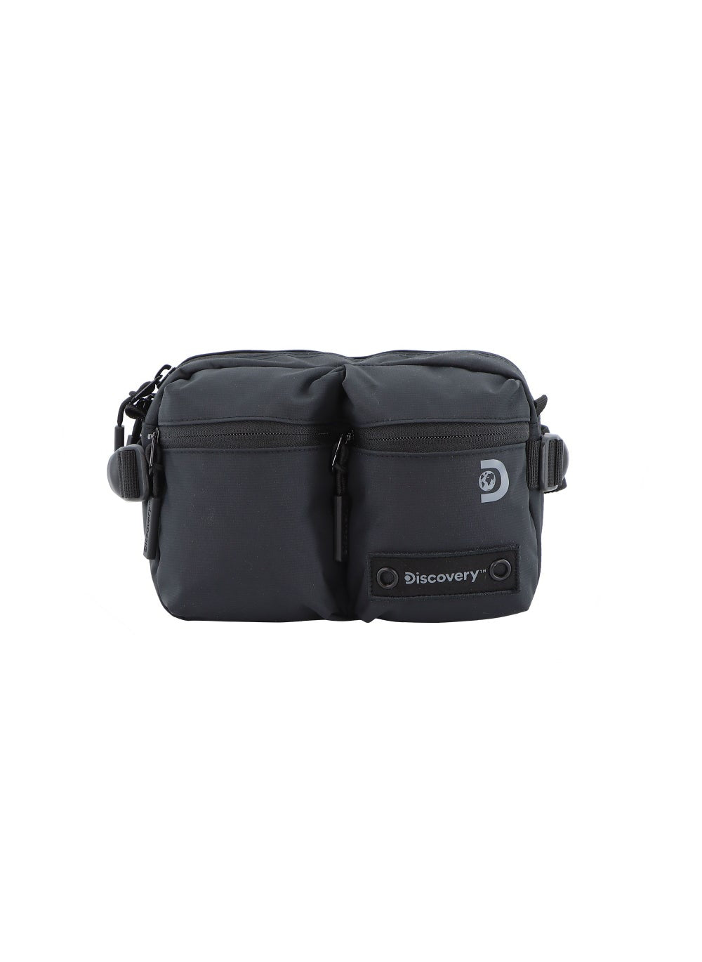 buy-discovery-discovery-shield-rpet-polyester-waist-bag-black-hip-bag-with-adjustable-strap-rfid-pocket-suitable-for-travel-outdoors-gym-hiking-for-men-and-women_n30
