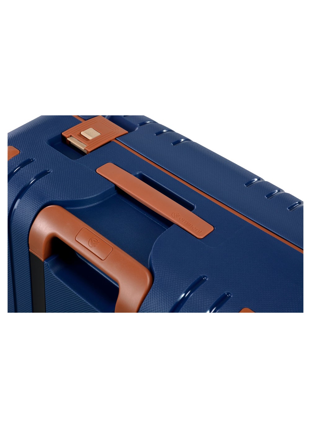 buy-eminent-vertica-hard-case-travel-bag-cabin-luggage-trolley-polypropylene-lightweight-suitcase-4-quiet-double-spinner-wheels-with-tsa-lock-b0006-dark-blue-brown-trim_y2z