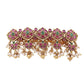 Na Gold & Red Beaded French Barrette for Women