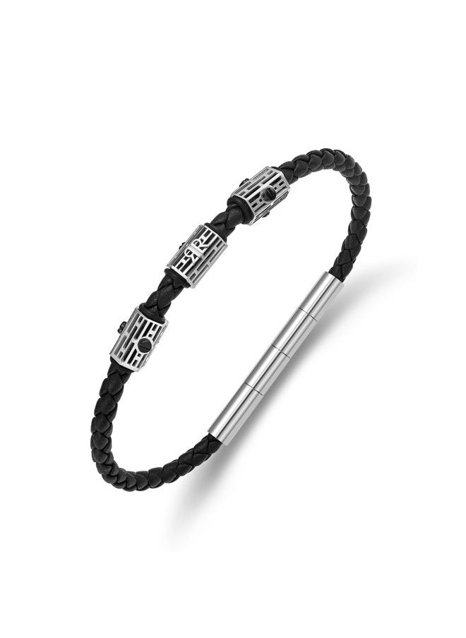 buy-cerruti-1881-adriano-silver-and-black-leather-bracelet_1mg