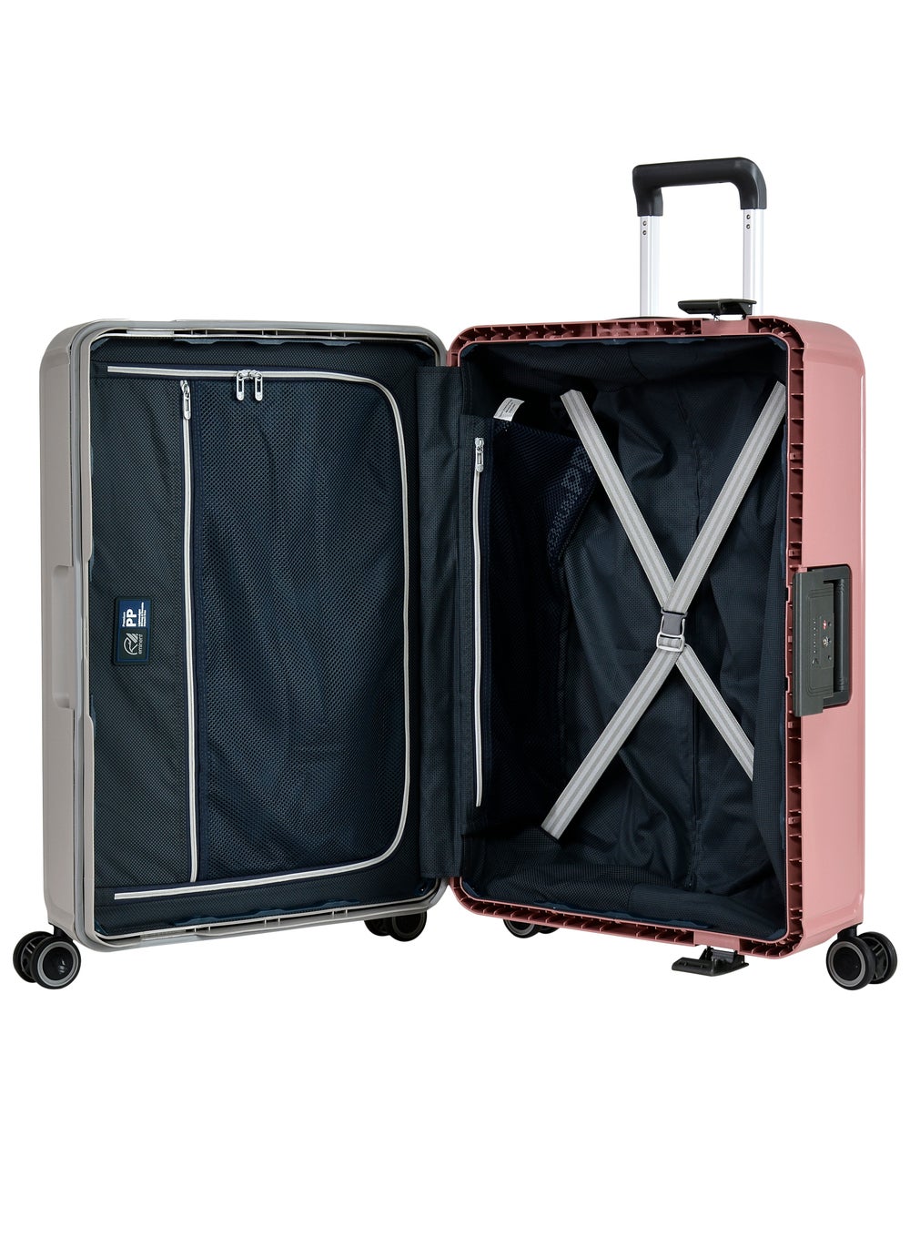 buy-eminent-vertica-hard-case-luggage-trolley-polypropylene-lightweight-4-quiet-double-spinner-wheels-with-tsa-lock-b0006m-grey-pink_cu3
