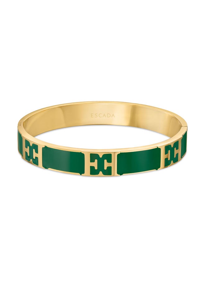 buy-escada-carlett-gold-plated-bangle-with-logo-cutout-and-green-enamel-detail_y96