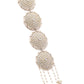 Gold-Plated & White Kundan-Studded Pearl Choti