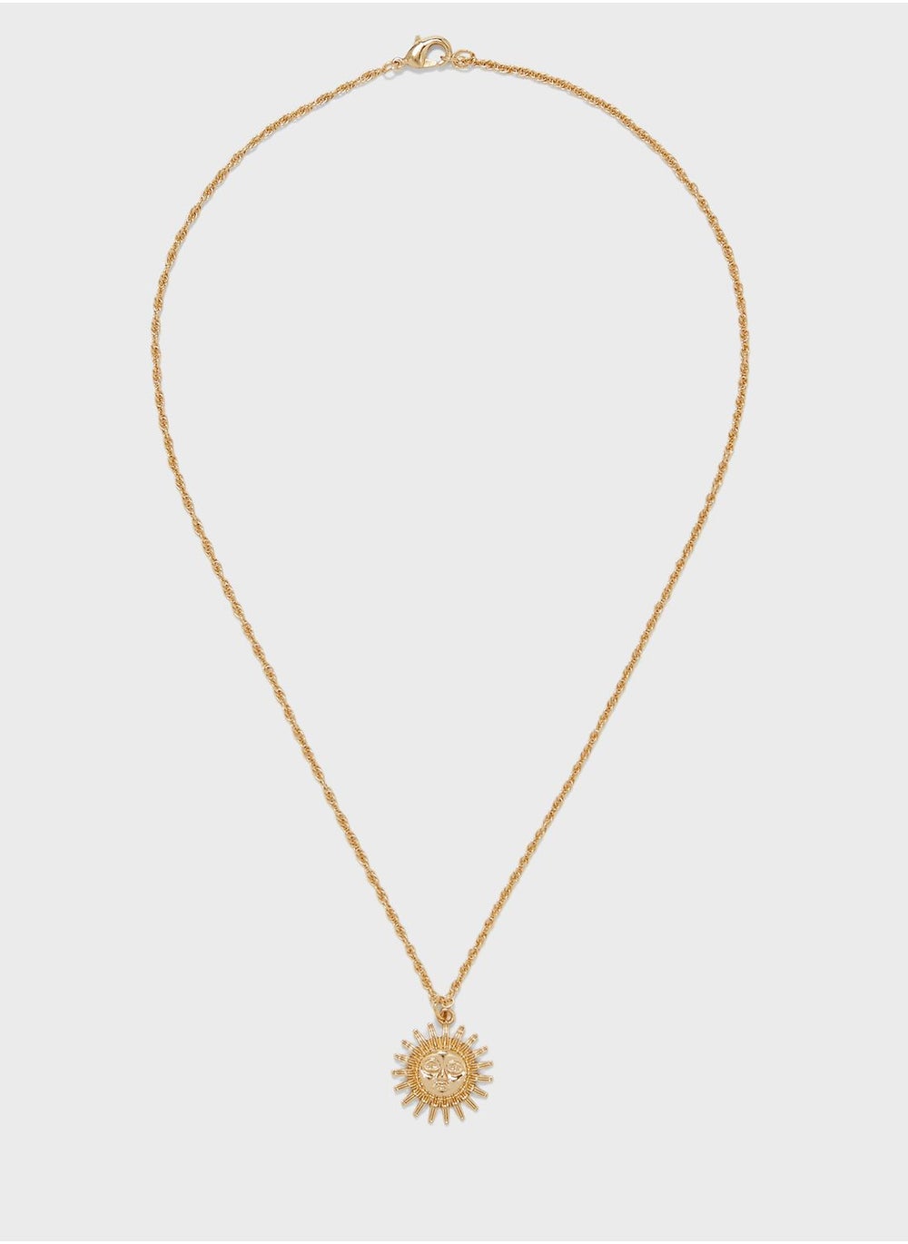 buy-ginger-triple-layered-chain-necklace-with-sunburst-pendent_zee