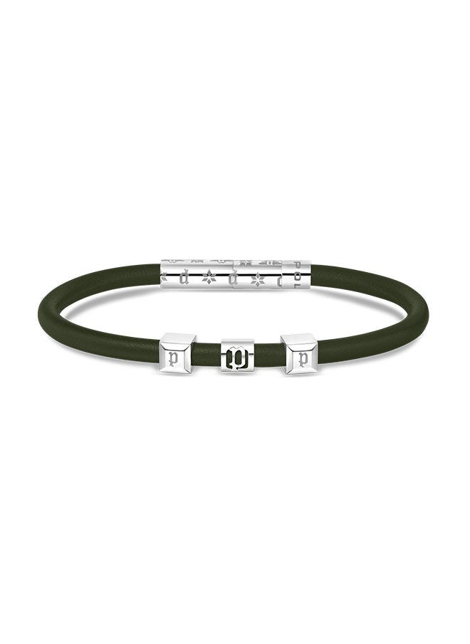buy-police-flake-dark-green-leather-with-stainless-steel-logo-gents-braceletpeagb0033905_1yp