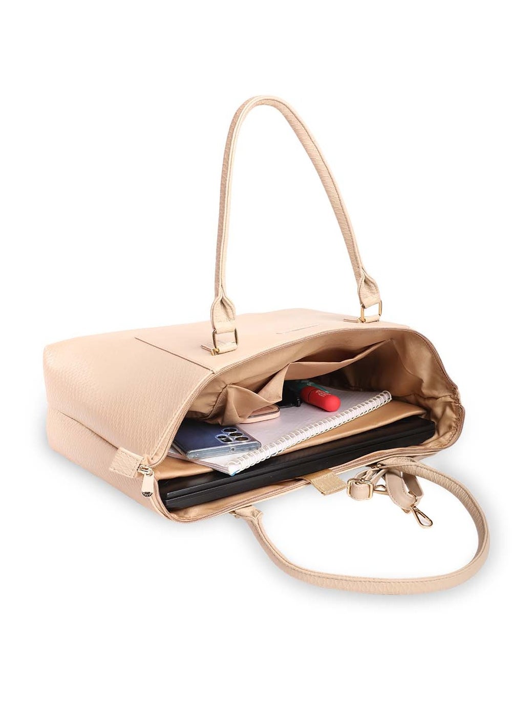 buy-caprese-caprese-fiona-self-design-beige-faux-leather-large-tote-handbag_911