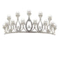 Princess Silver Tiara with Faux Pearls and Diamonds