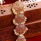 Gold & Pink Beaded Hair Accessory Ensemble