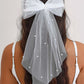 Elegant Bride Pearl Bow Hair Clip for Special Occasions