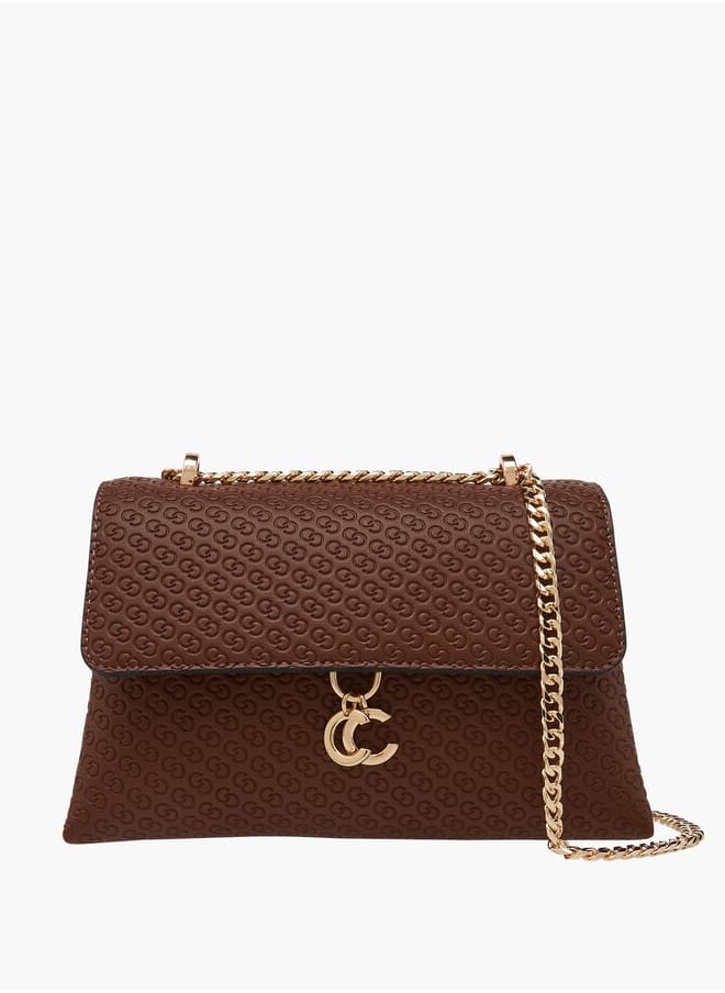 buy-celeste-women-monogram-embossed-crossbody-bag-with-button-closure-and-chain-strap_knd