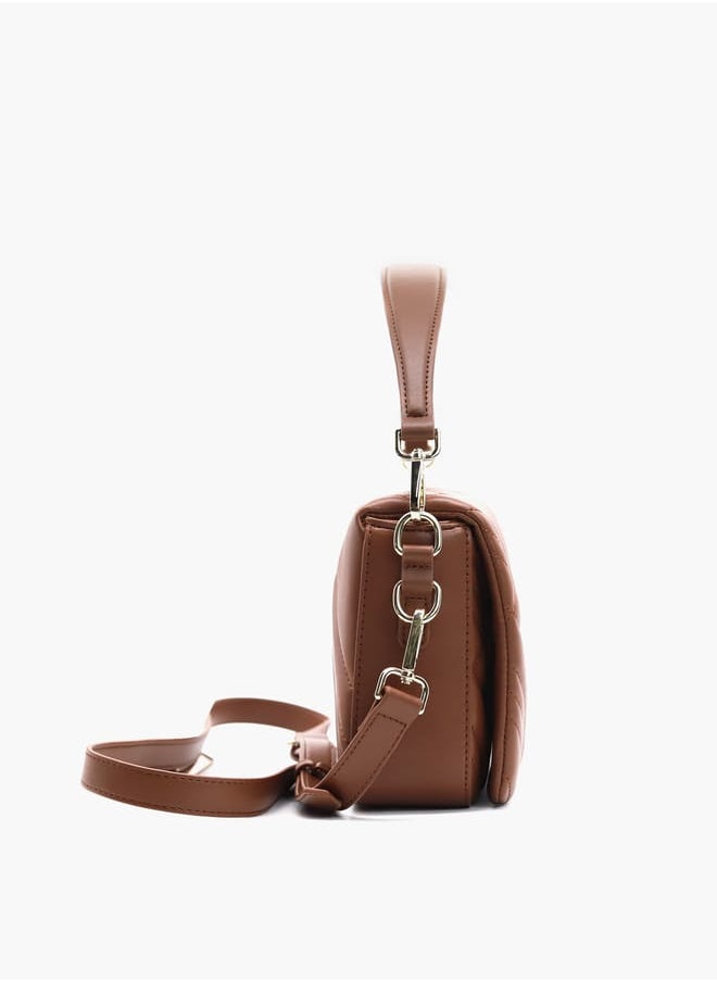 buy-v-italia-quilted-crossbody-bag-with-detachable-strap-and-flap-closure_gun