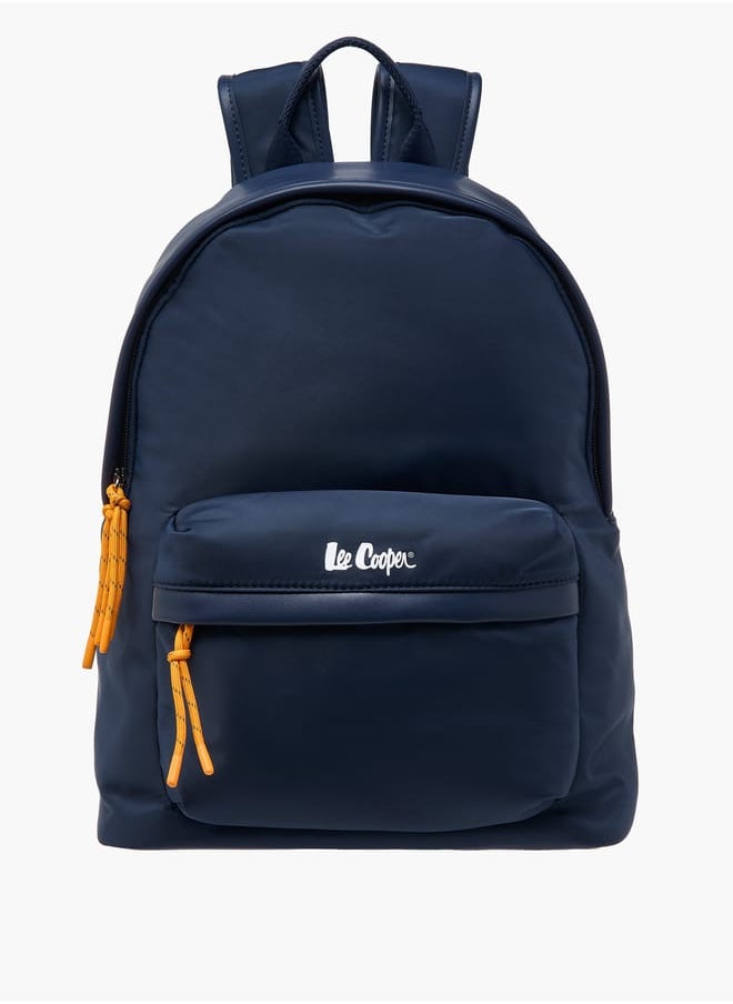 buy-lee-cooper-women-logo-print-backpack-with-adjustable-shoulder-straps-and-zip-closure-31x40x19-cm_77b