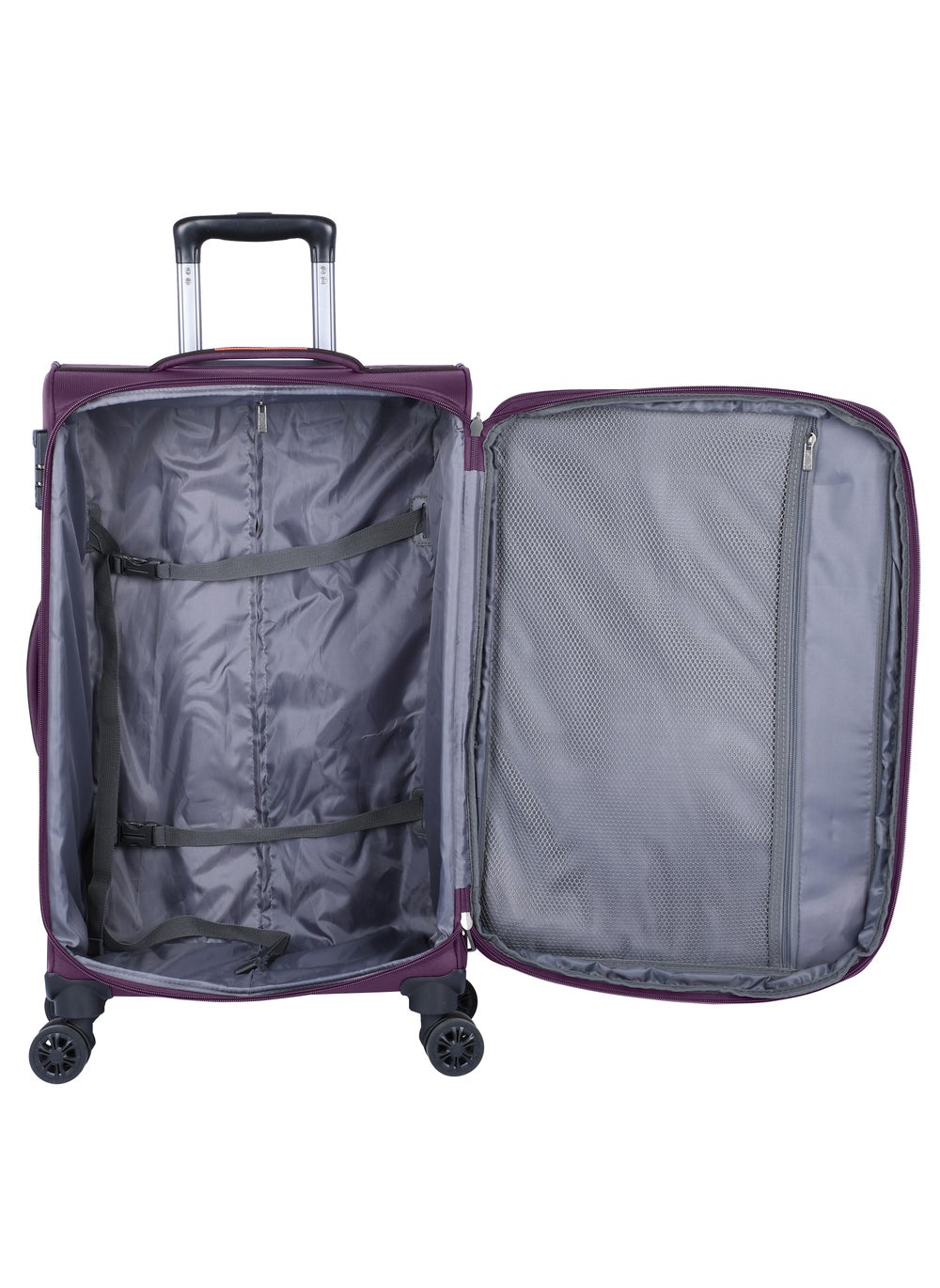 buy-eminent-expandable-luggage-trolley-bag-soft-suitcase-for-unisex-travel-polyester-shell-lightweight-with-tsa-lock-double-spinner-wheels-e777sz-medium-checked-24-inch-purple_k8e