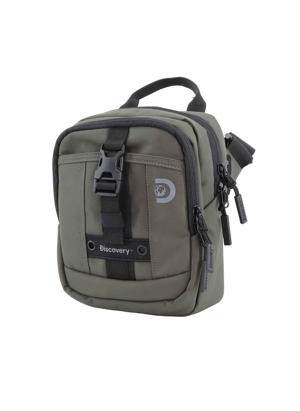 buy-discovery-discovery-shield-rpet-polyester-utility-bag-khaki-zipper-compartment-casual-shoulder-bag-for-men-and-women-removable-shoulder-strap-secure-rfid-pocket_c8s