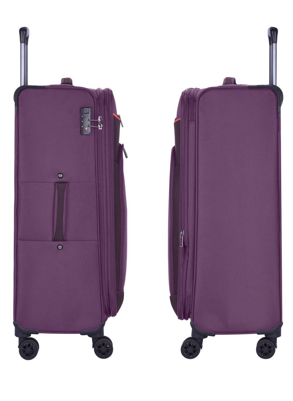 buy-eminent-unisex-soft-travel-bag-medium-luggage-trolley-polyester-lightweight-expandable-4-double-spinner-wheeled-suitcase-with-3-digit-tsa-lock-e788-purple_mfy