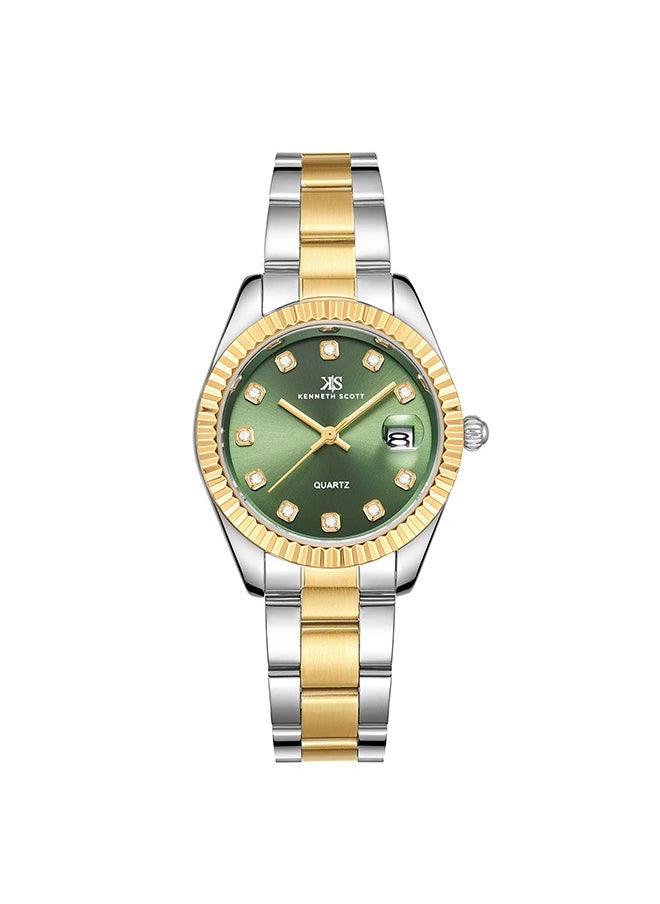 buy-kenneth-scott-women-s-stainless-steel-analog-watch-k23546-tbtg-36-mm_hjq