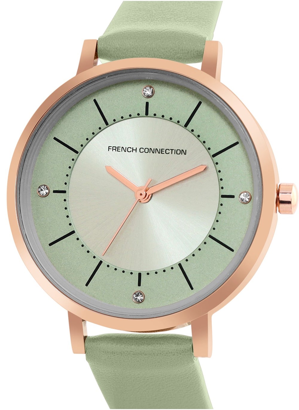 buy-french-connection-french-connection-women-s-analog-watch-with-green-leather-strap-34-mm_kx7