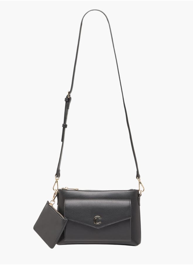 buy-le-confort-women-textured-crossbody-bag-with-detachable-strap-and-pouch_cqy