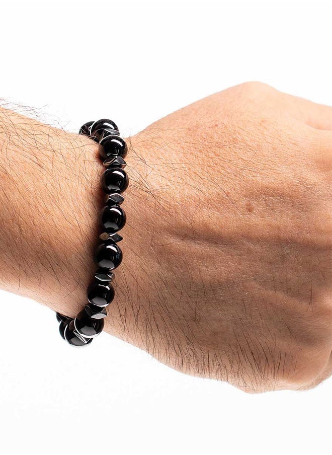 buy-chrysostomos-handmade-beaded-men-s-bracelet-with-black-onyx-and-hematite-durable-silicone-elastic_8yt