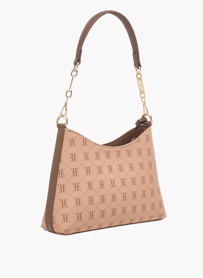 buy-elle-women-monogram-print-shoulder-bag-with-zip-closure-and-adjustable-strap_qwb
