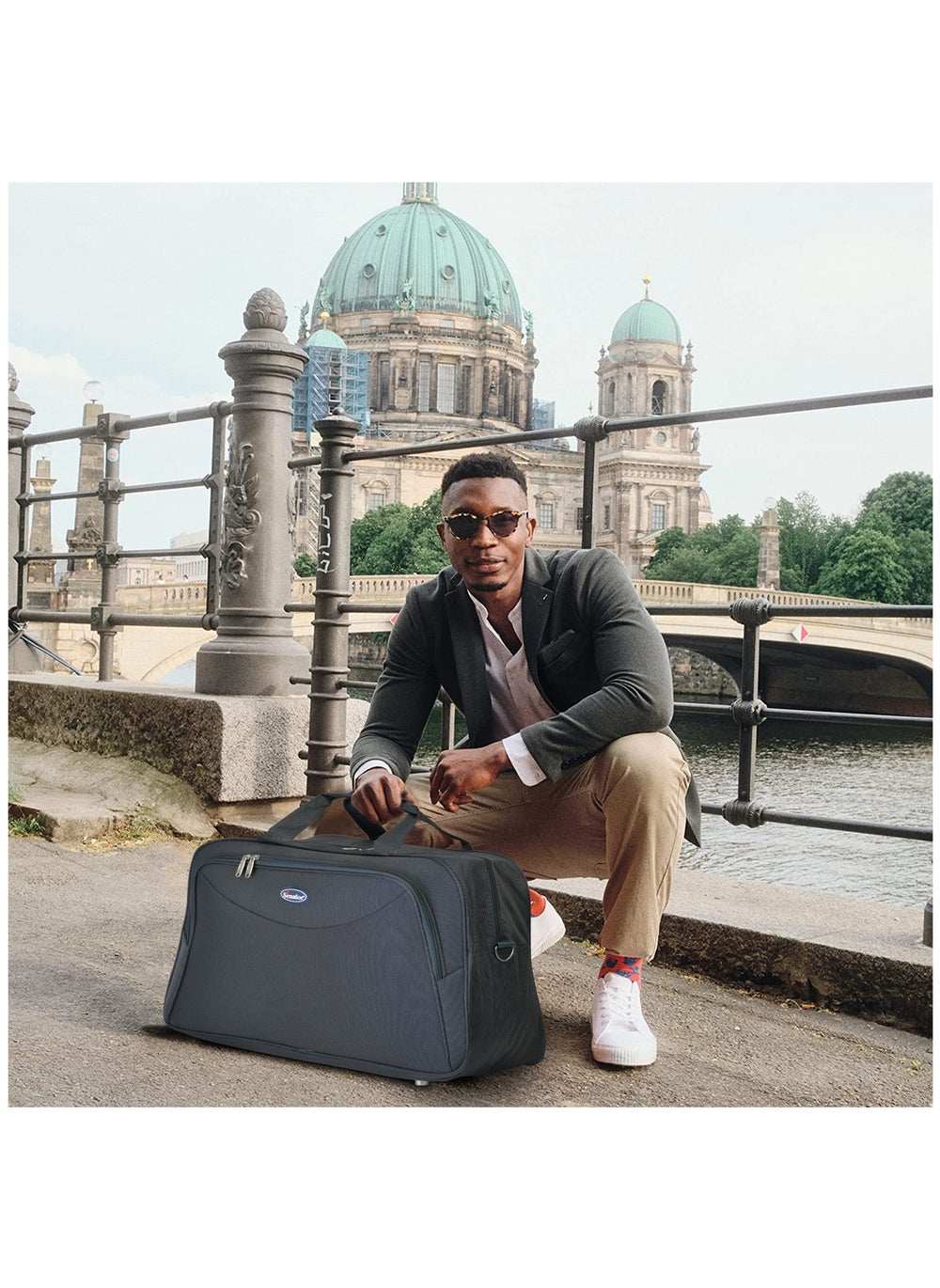buy-senator-travel-duffle-bag-for-unisex-lightweight-nylon-bag-multi-pocket-water-scratch-resistant-adjustable-shoulder-strap-weekend-bag-convenient-carry-on-luggage-for-camping-training-34l-green-ea218_oby