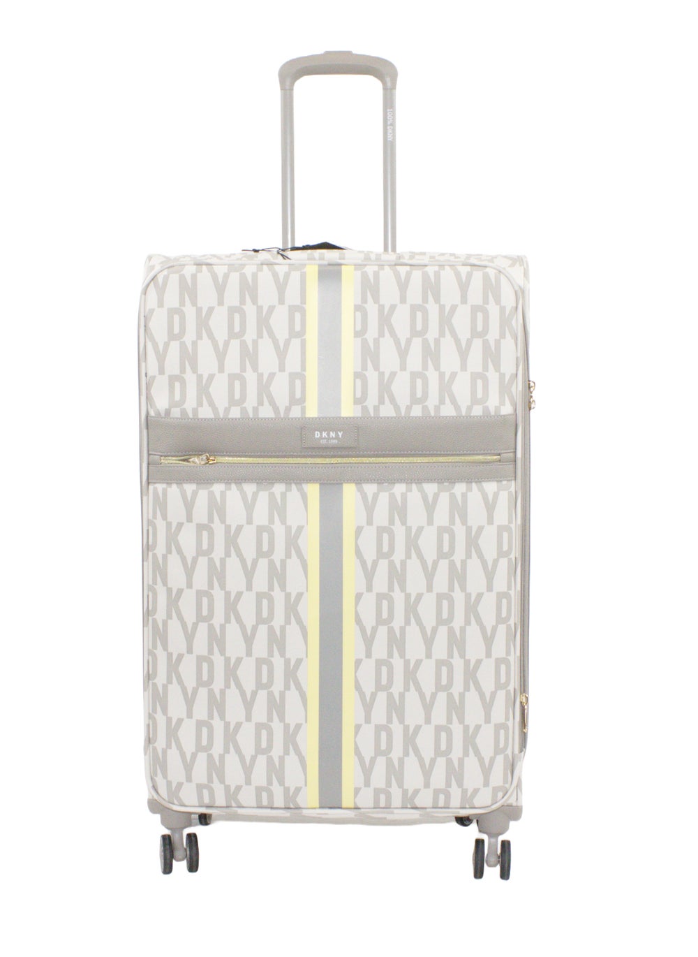 buy-dkny-dkny-signature-strip-2-0-softside-luggage-on-wheels-for-unisex-ultra-lightweight-abs-on-with-spinner-double-wheels-4-color-greige-yellow_lvf