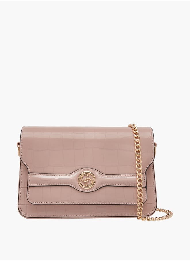 buy-celeste-women-textured-crossbody-bag-with-button-closure-and-chain-strap_o59