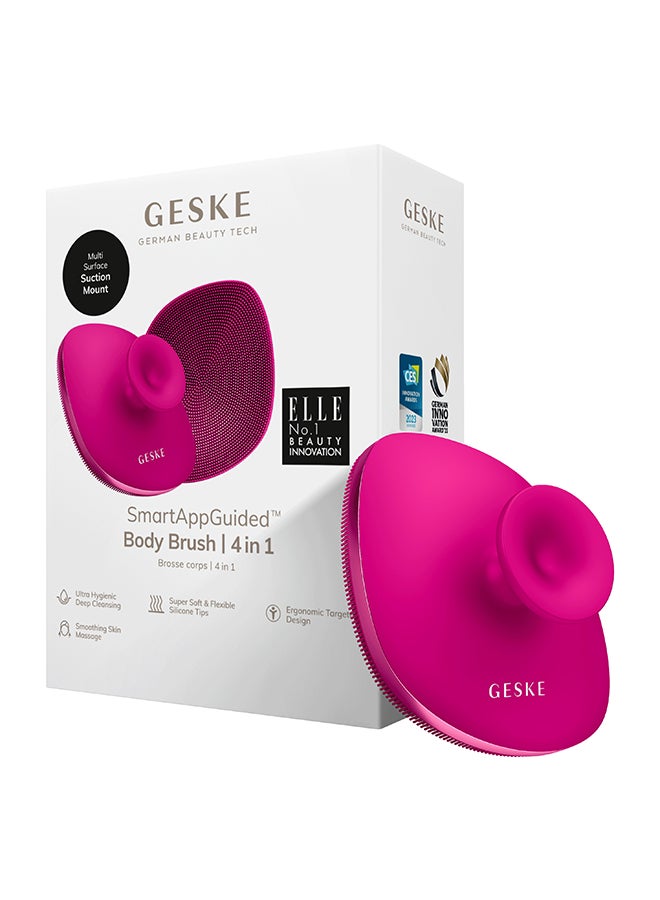 buy-geske-geske-body-brush-4-in-1-soft-silicone-body-cleansing-brush-shower-scrubber-gentle-exfoliating-and-massage-for-all-skin-types-two-finger-handle-design-suction-mount-magenta_1tg