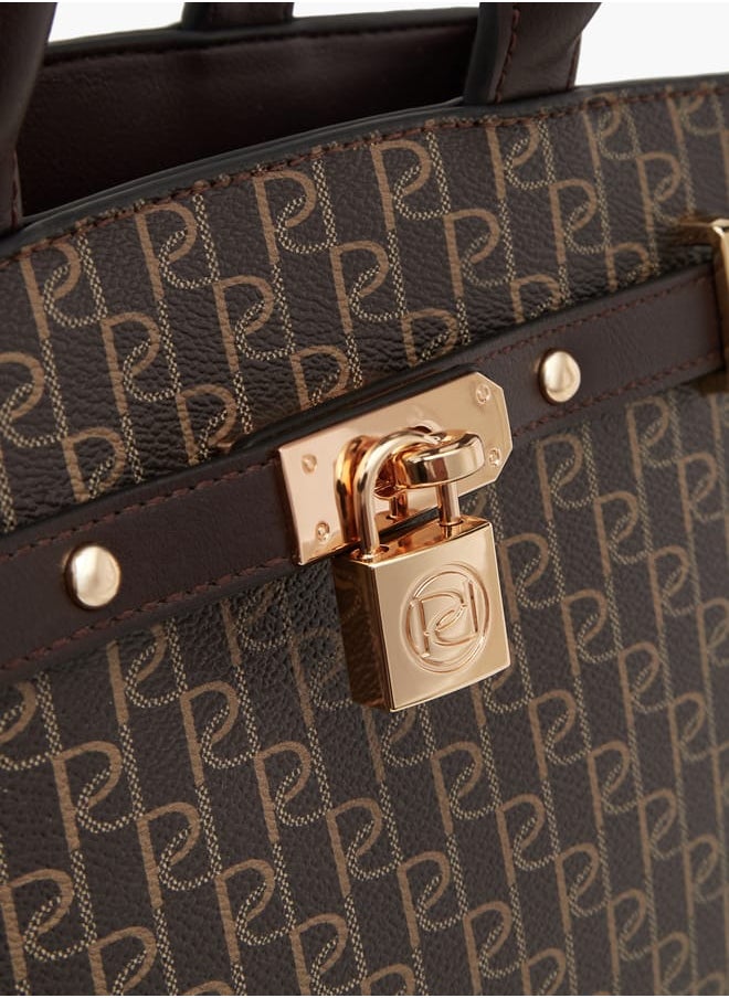 buy-paprika-women-s-monogram-print-tote-bag-with-detachable-strap-and-zip-closure_y1o