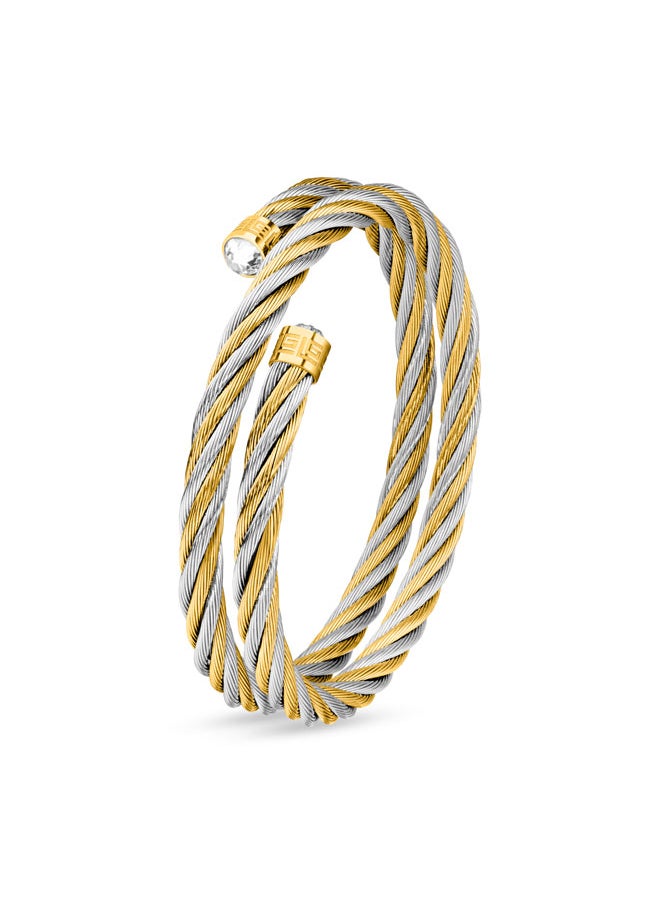 buy-guy-laroche-victoria-silver-and-gold-bangle-for-women_izw