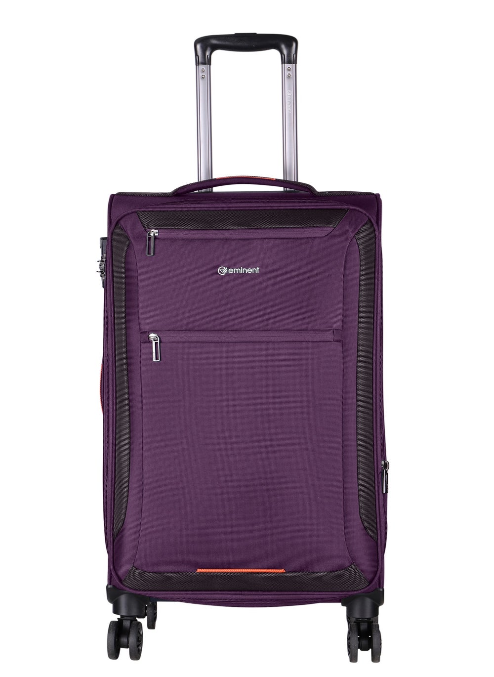 buy-eminent-unisex-soft-travel-bag-medium-luggage-trolley-polyester-lightweight-expandable-4-double-spinner-wheeled-suitcase-with-3-digit-tsa-lock-e751-purple_4j1