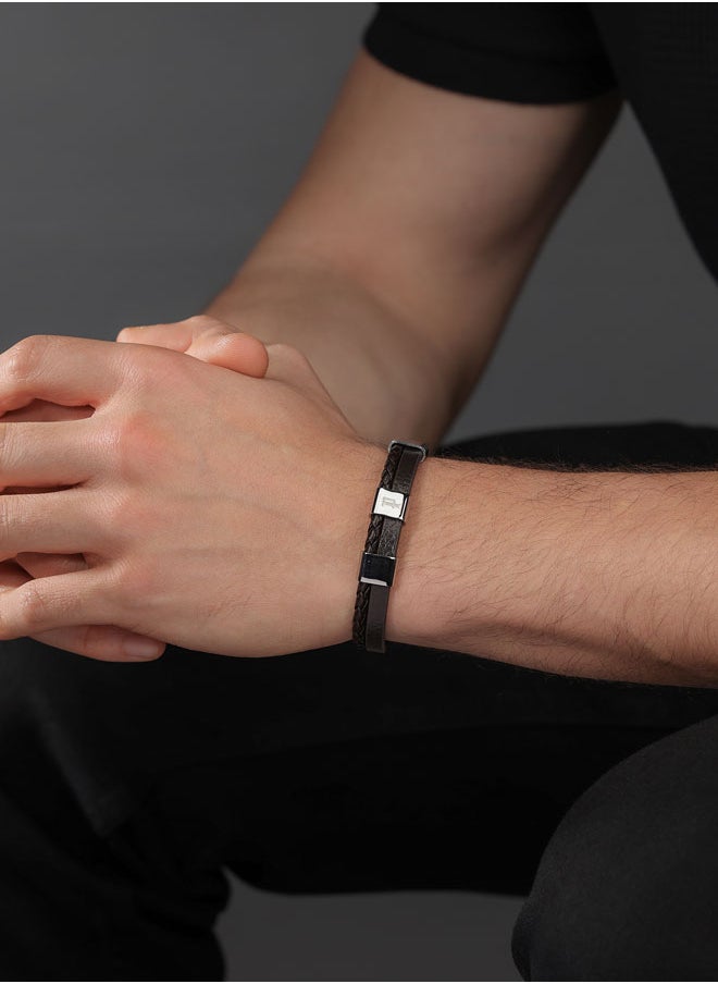 buy-police-unity-braceletdual-textured-brown-leather-with-stainless-steel-square-motifs-and-p-symbolbold-men-s-style_zat