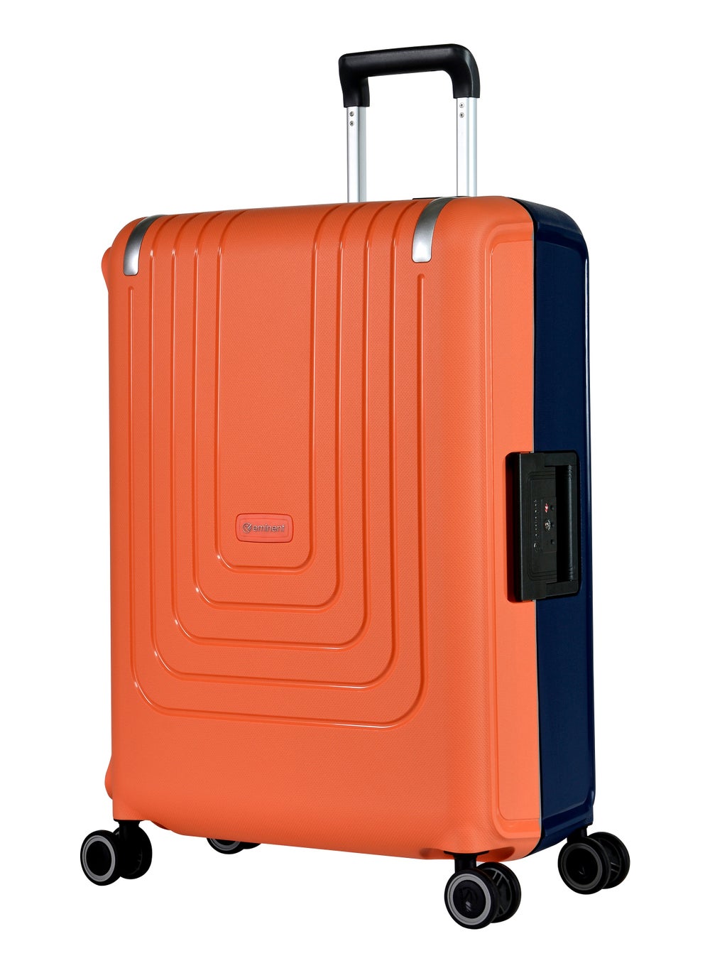 buy-eminent-vertica-hard-case-luggage-trolley-polypropylene-lightweight-4-quiet-double-spinner-wheels-with-tsa-lock-b0006m-darkblue-orange_ya5