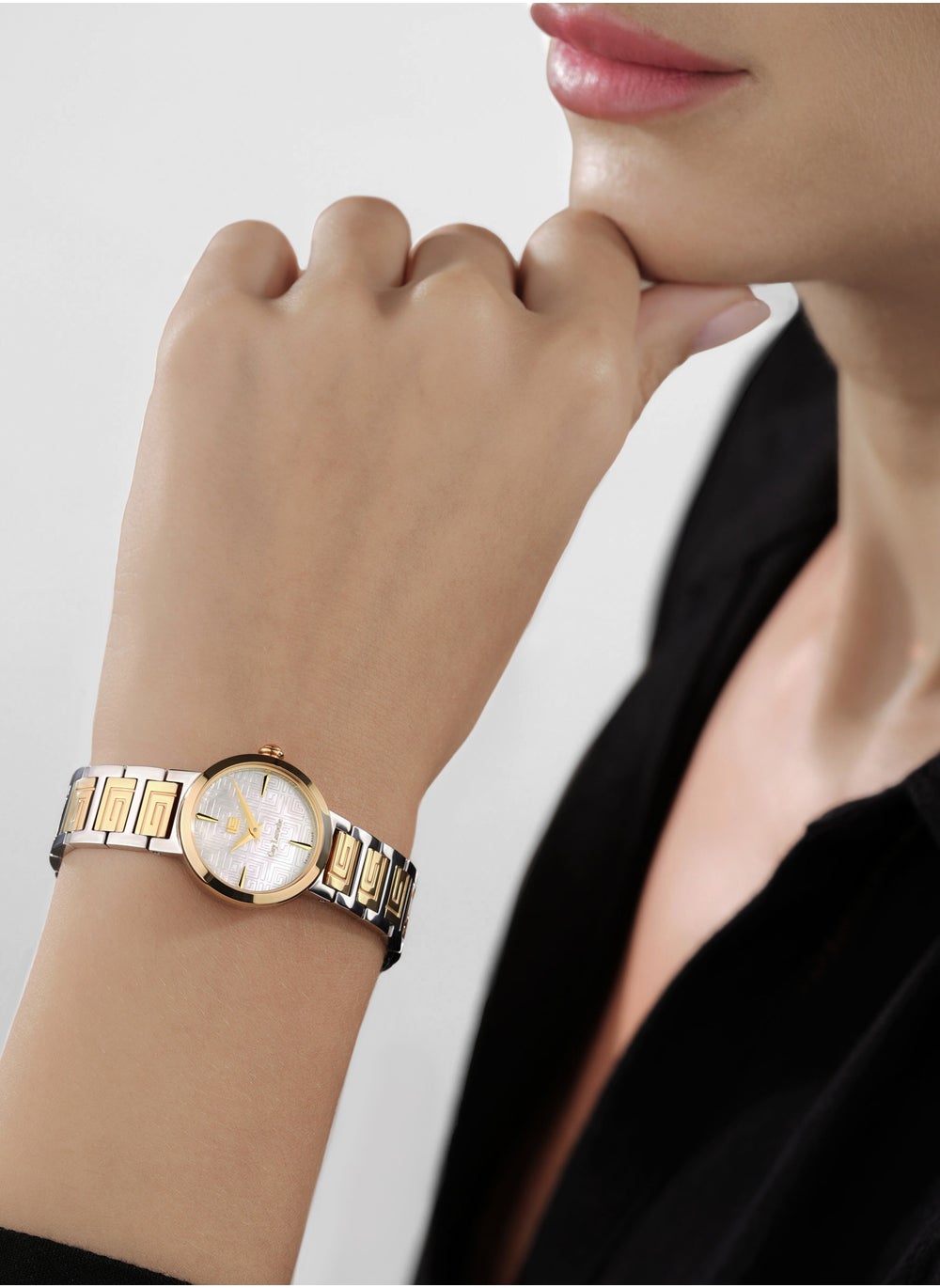 buy-guy-laroche-ariane-watch-for-women-with-silver-and-gold-stainless-steel-bracelet-25-mm-5-atm_5bg