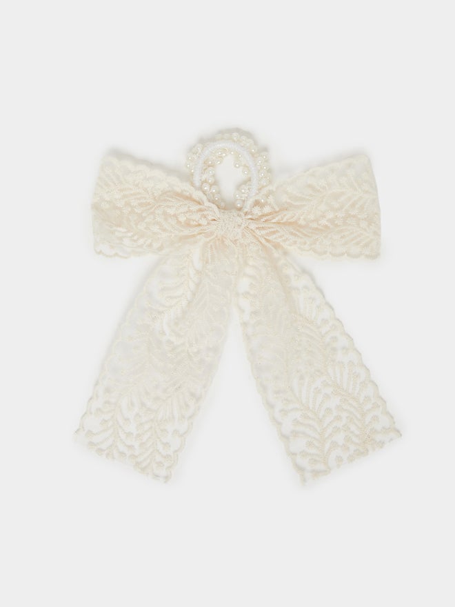 buy-styli-styli-faux-pearl-detail-lace-ribbon-hair-tie_34v