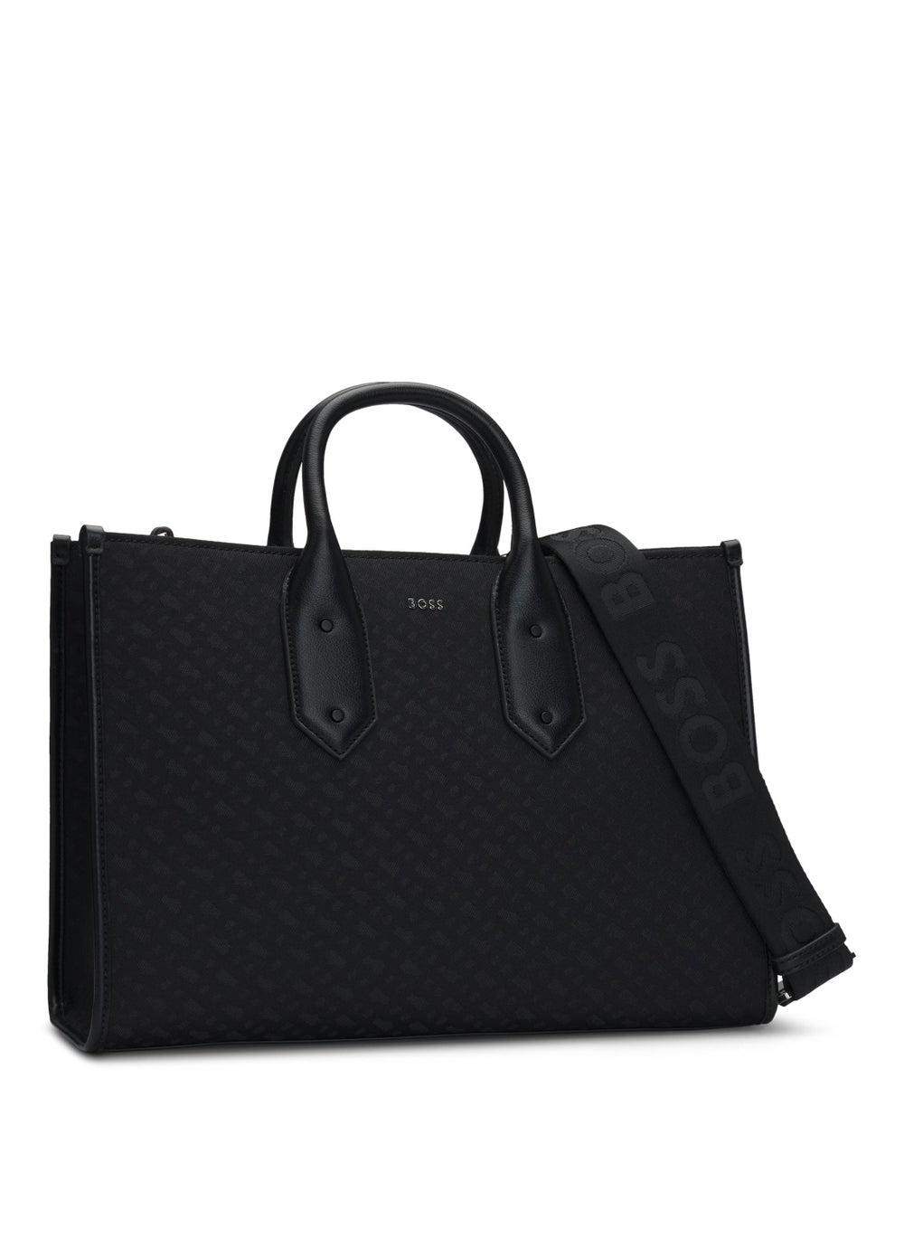 buy-boss-monogram-twill-tote-bag-with-faux-leather-trims_ofs