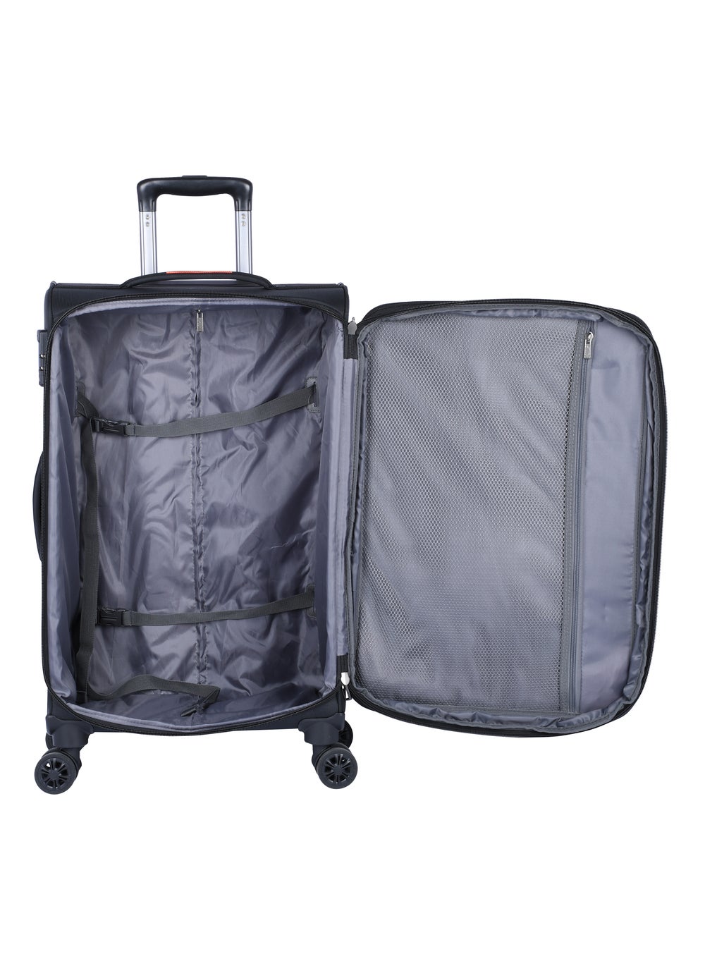 buy-eminent-unisex-soft-travel-bag-large-luggage-trolley-polyester-lightweight-expandable-4-double-spinner-wheeled-suitcase-with-3-digit-tsa-lock-e765-black_wn3