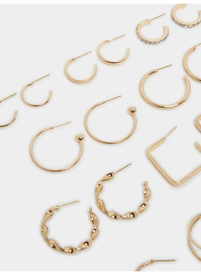 buy-styli-styli-set-of-9-plain-half-hoop-earrings_o48