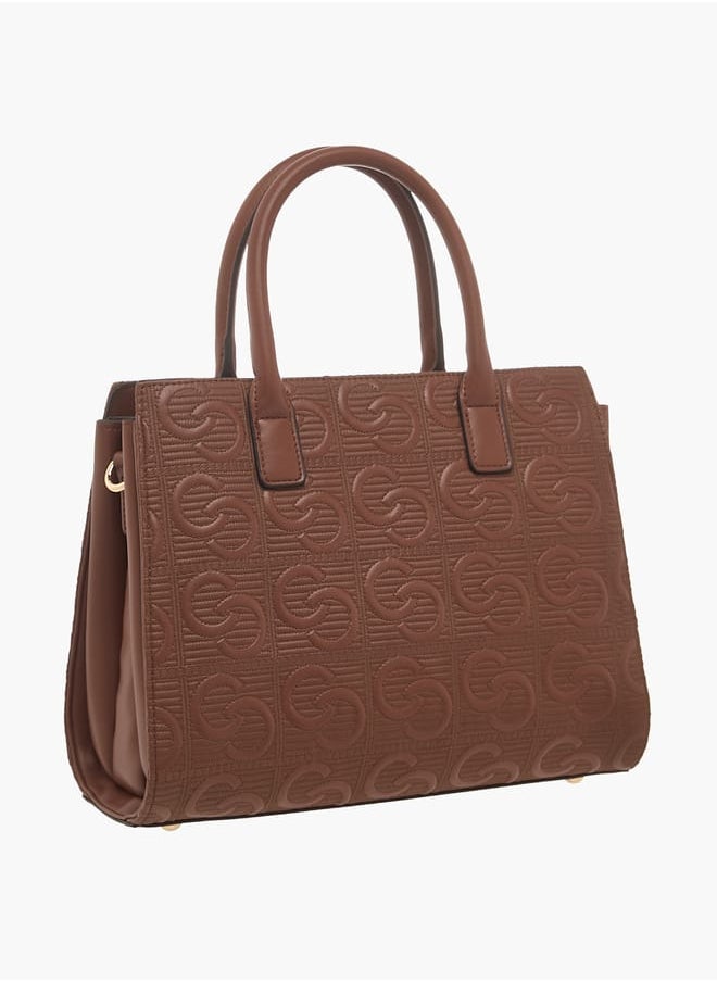 buy-celeste-womens-monogram-embossed-tote-bag-with-handles-and-zip-closure_op1