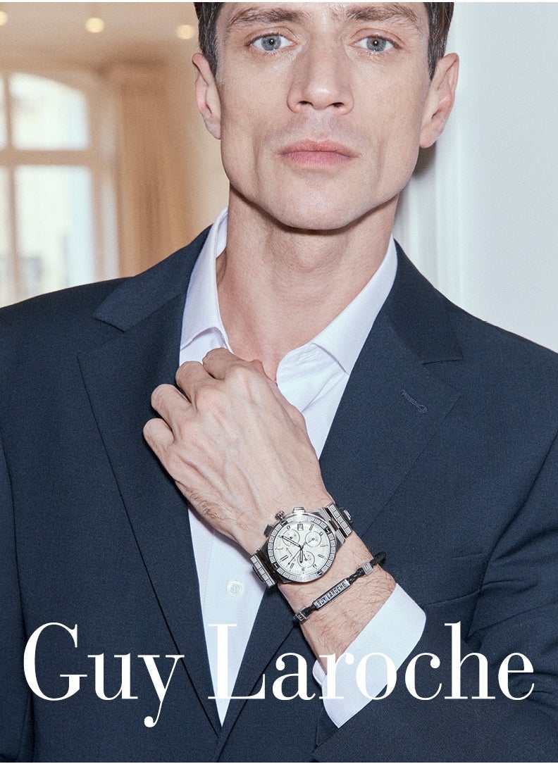 buy-guy-laroche-jean-black-leather-and-stainless-steel-bracelet_2ry