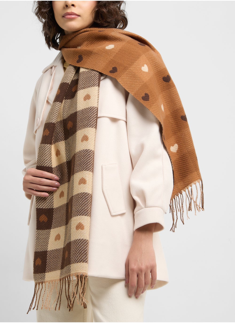 buy-ginger-light-weight-check-pattern-heart-winter-scarf_pnd