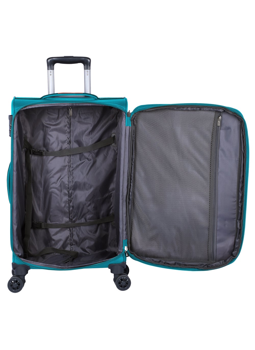 buy-eminent-unisex-soft-travel-bag-medium-luggage-trolley-polyester-lightweight-expandable-4-double-spinner-wheeled-suitcase-with-3-digit-tsa-lock-e788-green_ct6