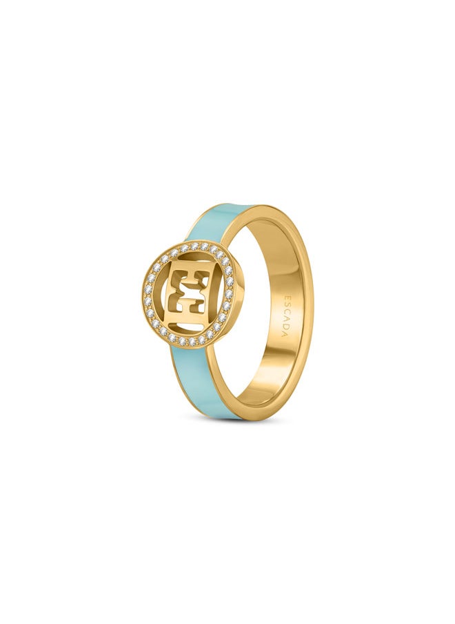 buy-escada-isabella-ion-plated-gold-ring-with-cutout-logo-and-cool-light-blue-enamel-band_pqr