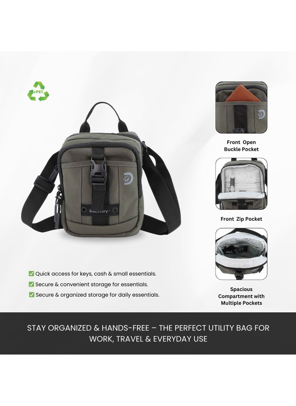 buy-discovery-discovery-shield-rpet-polyester-tablet-utility-bag-khaki-compact-travel-bag-for-men-and-women-shoulder-bag-portable-organizer-sustainable-material-and-eco-friendly_snx