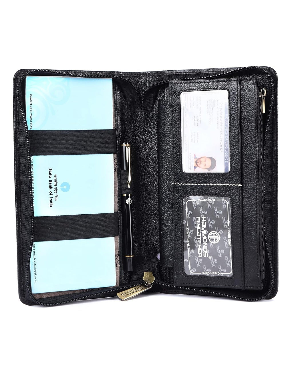 buy-hammonds-flycatcher-passport-cover-passport-holder-for-men-and-women-leather-travel-accessories-document-organizer-with-rfid-protection-black-multiple-cards-passport-holder-for-trips_24n
