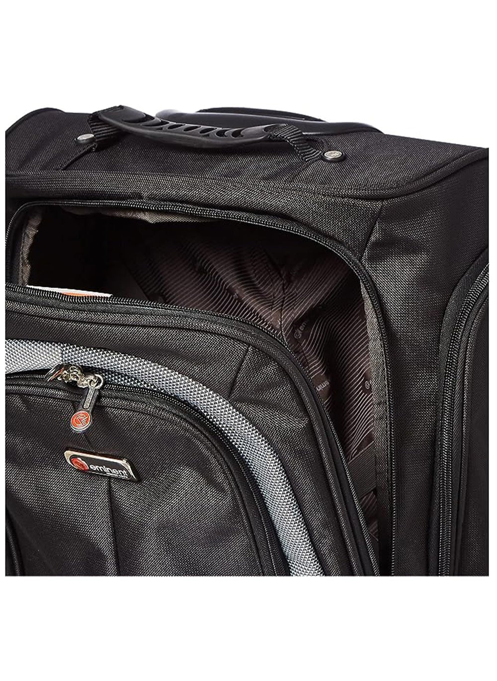 buy-eminent-soft-shell-rolling-backpack-with-pockets-small-lightweight-school-luggage-bag-with-pockets-with-2-wheels-e5478a-black_ay0