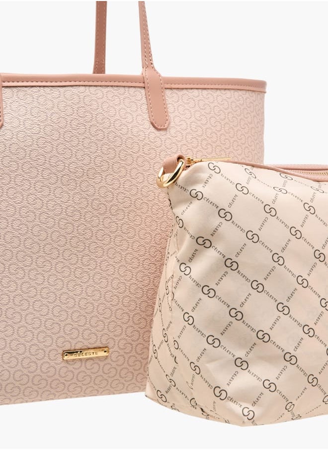 buy-celeste-womens-monogram-print-tote-bag-with-double-handle-and-pouch_gun