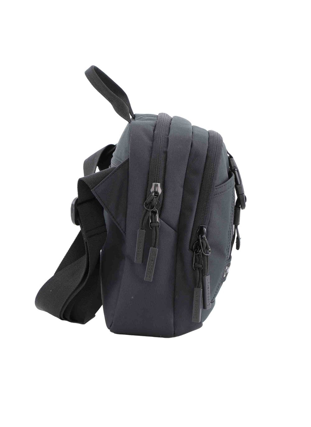 buy-discovery-discovery-shield-rpet-polyester-utility-bag-black-zipper-compartment-casual-shoulder-bag-for-men-and-women-removable-shoulder-strap-secure-rfid-pocket_m4d