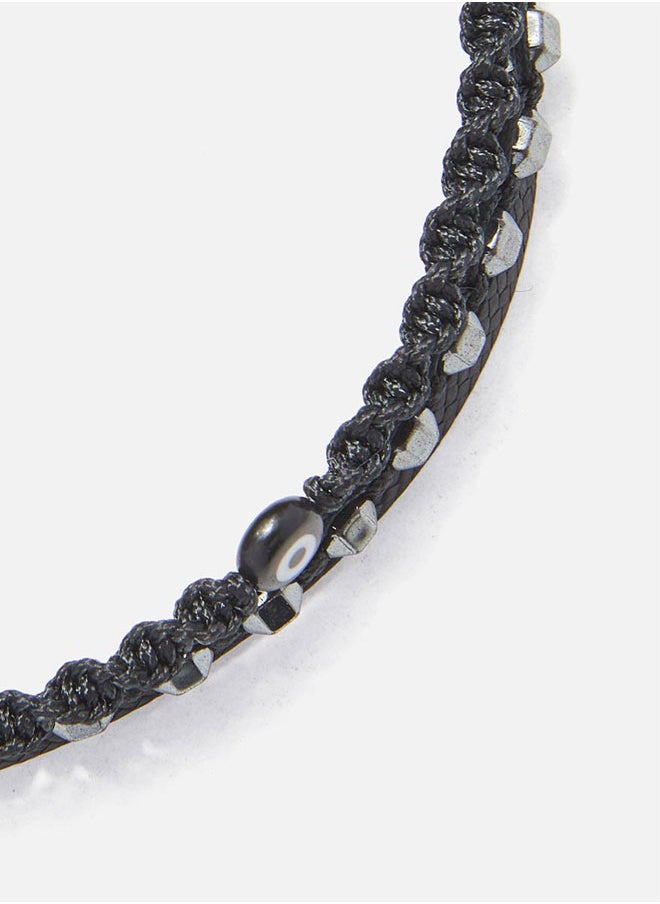 buy-chrysostomos-handmade-adjustable-beaded-multi-line-bracelet-with-polygonal-hematite-macrame-binding-black-cord-dna-shaped-braid-and-black-glass-evil-eye_fa8